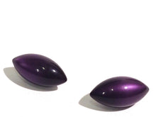 Load image into Gallery viewer, Purple Stud Earrings | Moonglow Deep Purple Pod Posts - vintage lucite oval post earrings