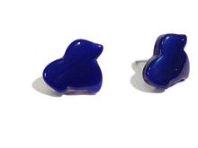 Load image into Gallery viewer, Cobalt Blue Moonglow Small Maple Leaf Stud Earrings