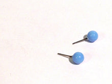 Load image into Gallery viewer, Tiny Turquoise Studs | Turquoise Stud Earrings | vintage lucite post stud earrings