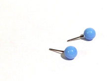 Load image into Gallery viewer, Tiny Turquoise Studs | Turquoise Stud Earrings | vintage lucite post stud earrings