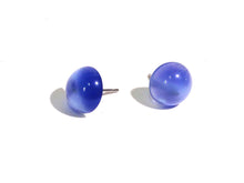Load image into Gallery viewer, Royal Blue Moonglow Retro Button Stud Earrings