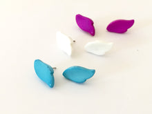 Load image into Gallery viewer, White Feather Stud Earrings