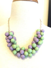 Load image into Gallery viewer, Sherbert Pastel Clustered Vintage Lucite Statement Necklace