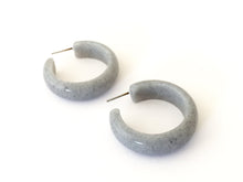 Load image into Gallery viewer, Pink and Gray Granite Hoop Earrings Set - Lucite Post Earrings - Color Story Accessories Palette