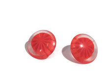 Load image into Gallery viewer, Orange Slice Lucite Disc Stud Earrings