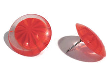 Load image into Gallery viewer, Orange Slice Lucite Disc Stud Earrings