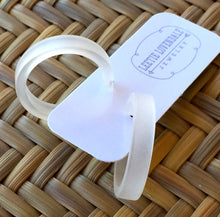 Load image into Gallery viewer, Clear Frosted Small Classic Hoop Earrings