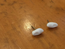 Load image into Gallery viewer, White Vintage Lucite Clogs Stud Earrings