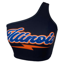 Load image into Gallery viewer, Illinois Fighting Illini Lightning One Shoulder Top