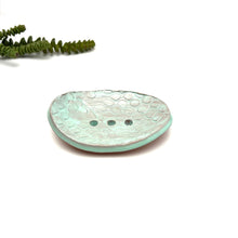 Load image into Gallery viewer, Oval Mint Lace Print Soap Dish
