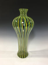 Load image into Gallery viewer, Yellow Black Green Vertigo Vase