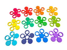 Load image into Gallery viewer, 36 Pcs Wooden Coins and 36 Pcs Wooden Rings Set (Total of 72 Pcs)