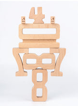 Load image into Gallery viewer, 32 Pcs Wooden Math Number Building Blocks Set with Tray