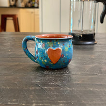 Load image into Gallery viewer, Calliope Heart Mug - Blue Explosion