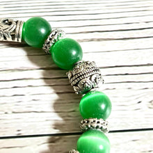 Load image into Gallery viewer, Green Cat Eye Wealth Manifestation Bracelet