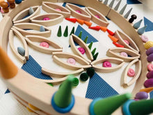 Load image into Gallery viewer, **Pre-order (Ships in 2-3 Weeks)**42-Piece Combination Set – 12 Large &amp; 30 Mini Curved Natural Wooden Building Blocks