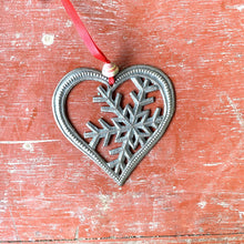 Load image into Gallery viewer, Heart Snowflake Ornament