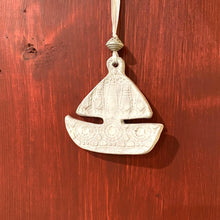 Load image into Gallery viewer, Sailboat Ceramic Ornament