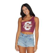 Load image into Gallery viewer, College of Charleston Maroon One Shoulder Top