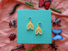 Load image into Gallery viewer, Yellow Moth Earrings