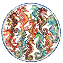 Load image into Gallery viewer, Jumbo Painted Seahorse Round