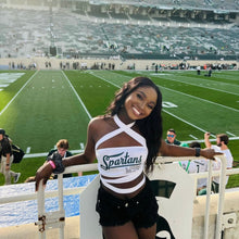 Load image into Gallery viewer, Michigan State White Multi Way Bandeau Top