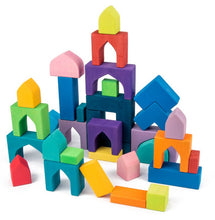 Load image into Gallery viewer, 54 Pcs STAINED Arabian 1001 Nights Inspired Wooden Building Blocks Set with Tray