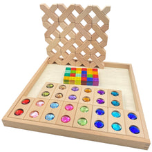 Load image into Gallery viewer, **Pre-order (Ships in 2-3 Weeks)**54 Pcs Combination Set with X-shape and Rectangular Gemmed Blocks and Lucite Cubes