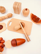 Load image into Gallery viewer, 30 Pcs Wooden Fruits and Vegetables Cutting Playset