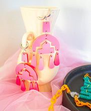Load image into Gallery viewer, Pink Statement Earrings