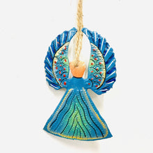 Load image into Gallery viewer, Painted Steel Angel Ornament