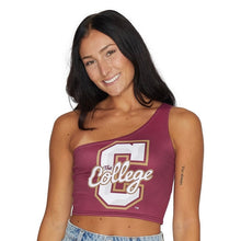 Load image into Gallery viewer, College of Charleston Maroon One Shoulder Top