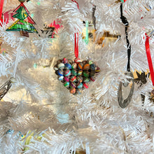 Load image into Gallery viewer, Cereal Box Bead Heart Ornament