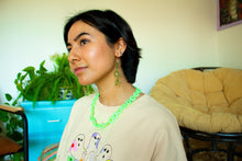 Load image into Gallery viewer, Green Pastel Flower Necklace