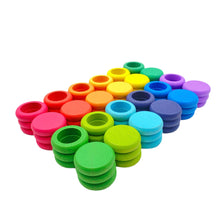 Load image into Gallery viewer, 36 Pcs Wooden Coins and 36 Pcs Wooden Rings Set (Total of 72 Pcs)
