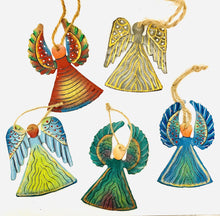 Load image into Gallery viewer, Painted Steel Angel Ornament