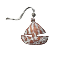 Load image into Gallery viewer, Sailboat Ceramic Ornament