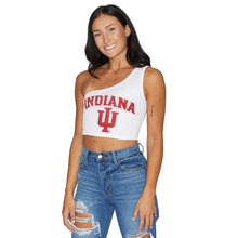 Load image into Gallery viewer, Indiana Hoosiers White One Shoulder Top