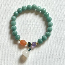 Load image into Gallery viewer, Natural Jade Potential Fulfillment Bracelet - With Dream Bell Charm