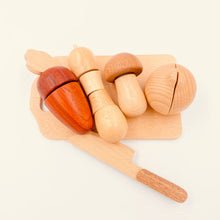 Load image into Gallery viewer, 30 Pcs Wooden Fruits and Vegetables Cutting Playset
