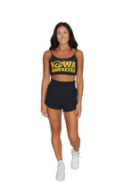 Load image into Gallery viewer, Iowa Hawkeyes Black Spaghetti Tank