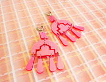 Load image into Gallery viewer, Pink Statement Earrings