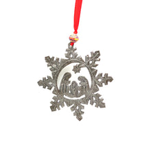 Load image into Gallery viewer, Snowflake Nativity Ornament