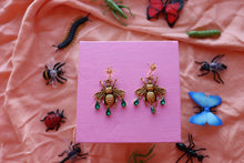Load image into Gallery viewer, Queen Bee Metal Dangles