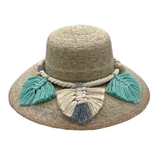 Load image into Gallery viewer, Garden Palm Hat - Leaves Macrame Band