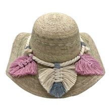 Load image into Gallery viewer, Floppy Palm Hat- Leaves Macrame Band