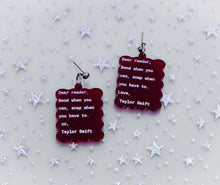 Load image into Gallery viewer, Dear Reader Taylor Swift Earrings