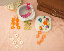 Load image into Gallery viewer, Summer Flower Acrylic Dangle Earrings
