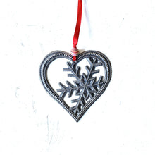 Load image into Gallery viewer, Heart Snowflake Ornament