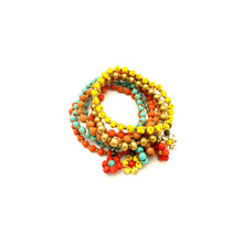 Load image into Gallery viewer, Ceramic Daisy Bracelet